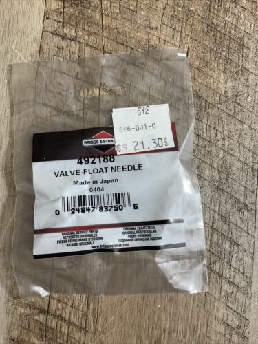 Briggs & Stratton OEM New Valve Float Needle 492188 NOS Genuine (6922778575031)